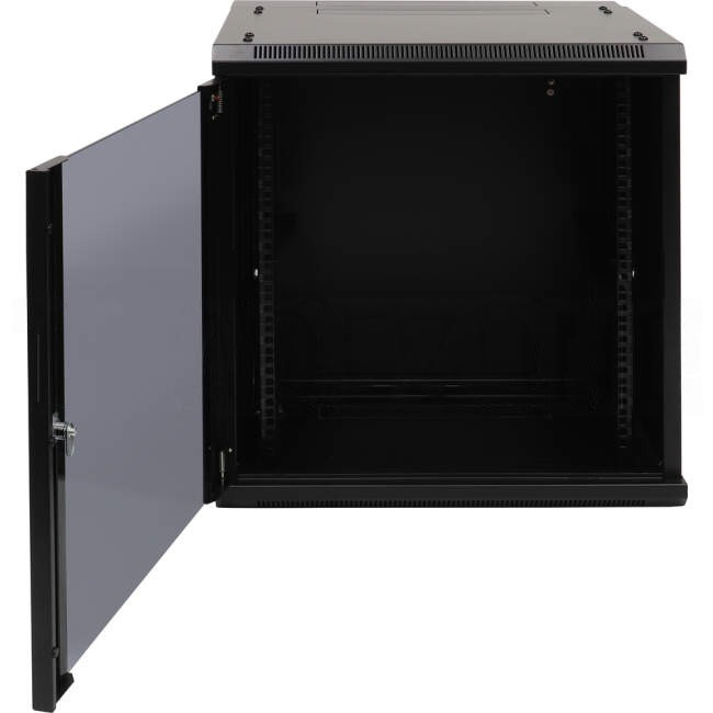 SharkRack 12RU 600mm x 550mm Wall Mounted Rack Hinged