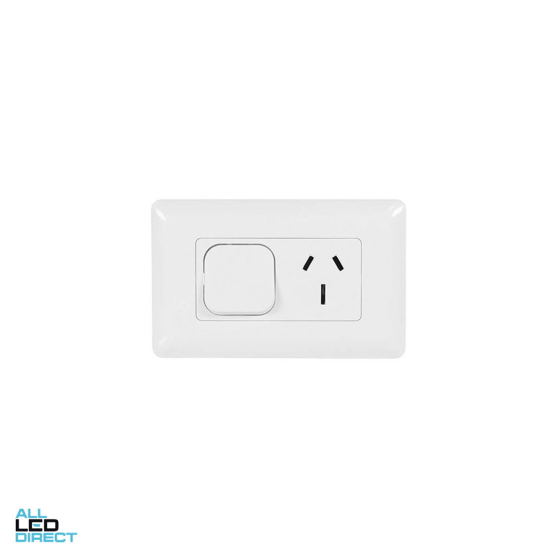 Tesla 10 Amp Large Dolly Single Internal Powerpoint White ALL LED Direct