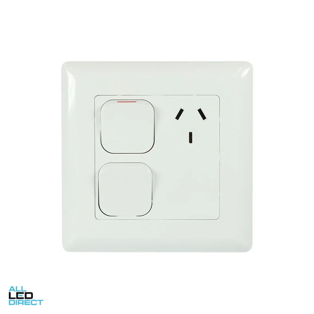 Tesla 10 Amp Large Dolly Single Internal Powerpoint With Extra Switch White ALL LED Direct