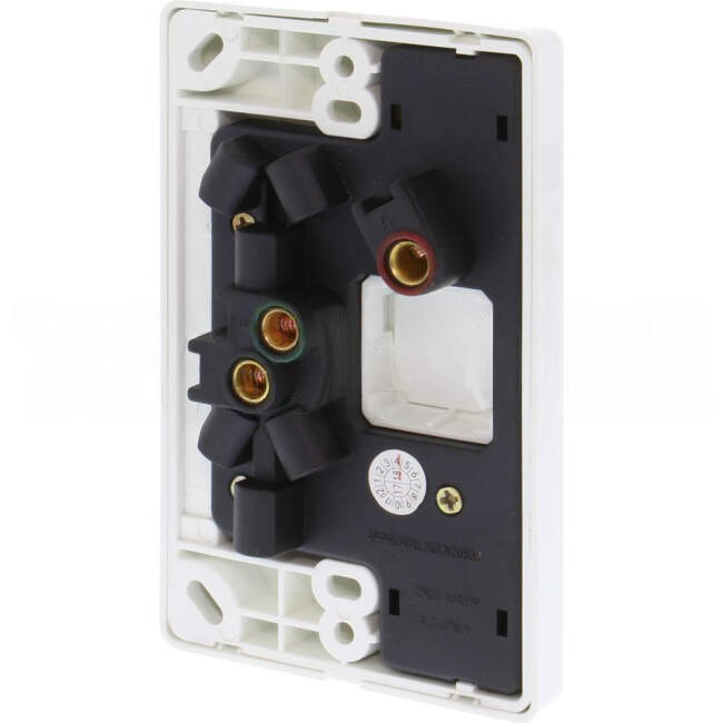 Tesla 10 Amp Double Vertical Internal Powerpoint White