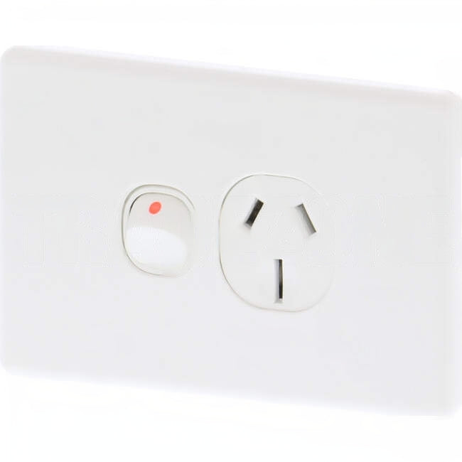 Tesla 15 Amp Single Slimline Internal Powerpoint White