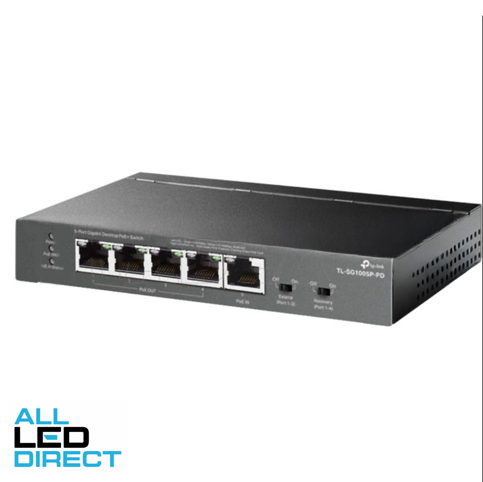 TP-Link 5-Port Gigabit Desktop PoE+ Switch with 1-Port PoE++ In and 4-Port PoE+Out
