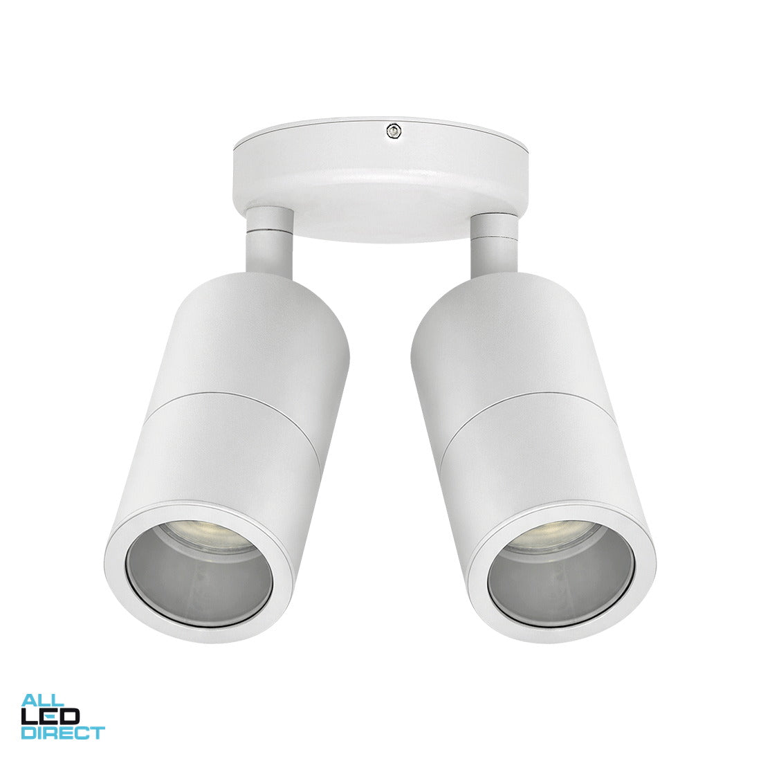 Vibe 2 x 6 W Twin Adjustable LED Wall Light with GU10 Base White 3000/4000/6000 K ALL LED Direct