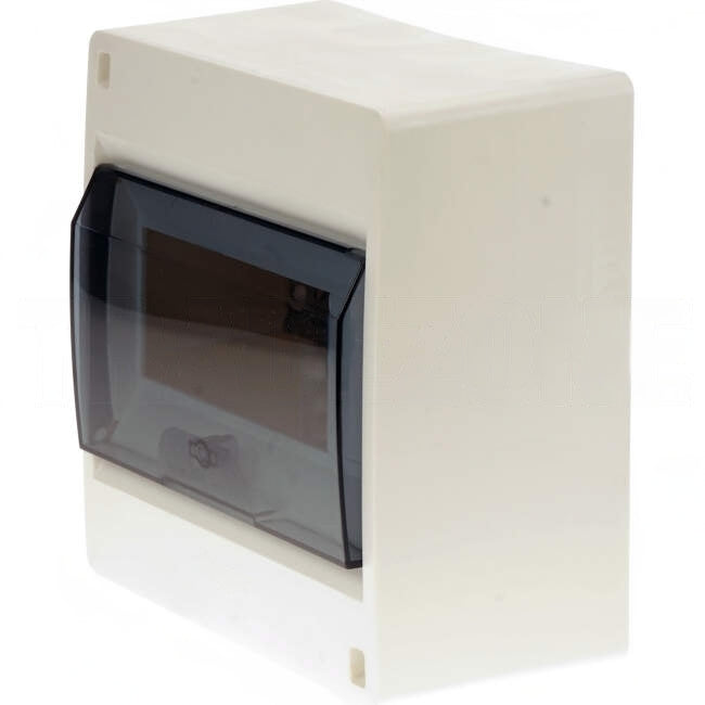 Hager 1 Row of 8 Pole Surface Mounted Switchboard Transparent Door