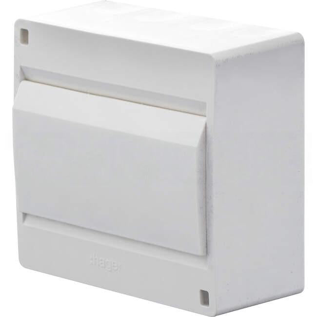 Hager 1 Row of 10 Pole Surface Mounted Switchboard Plain Door
