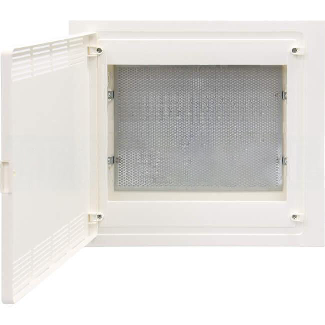 Hager 2 Rows Of 18 Modules Plastic Golf Network Flush Data Enclosure Extension Plain Door