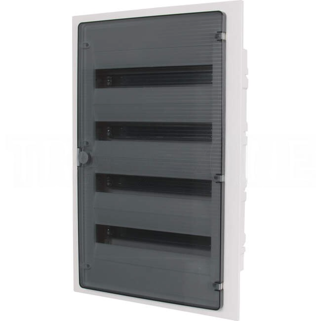 Hager 72 Pole (4 Rows Of 18 Pole) Plastic Flush Mount Switchboard Transparent Door