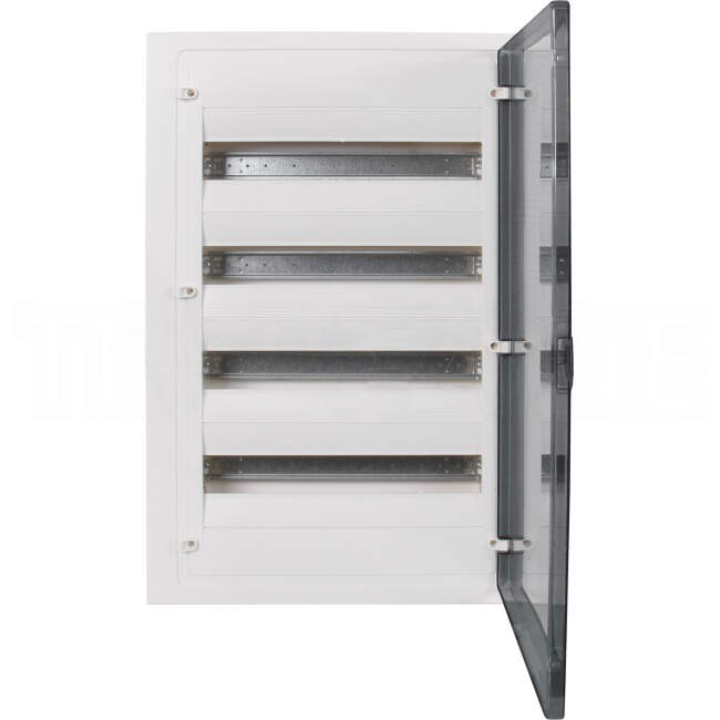 Hager 72 Pole (4 Rows Of 18 Pole) Plastic Flush Mount Switchboard Transparent Door