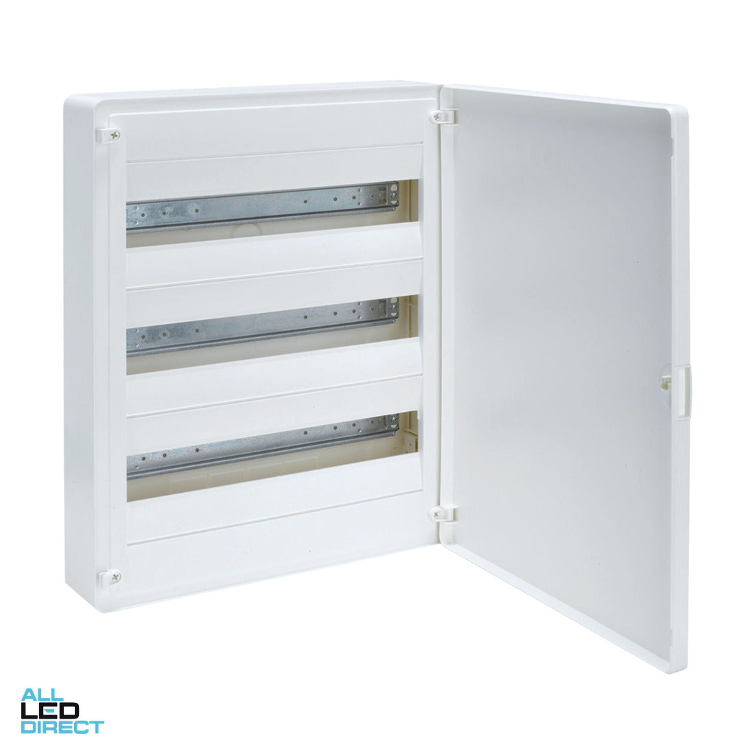 Hager 54 Pole Plastic Surface Mount Switchboard Plain Door ALL LED Direct