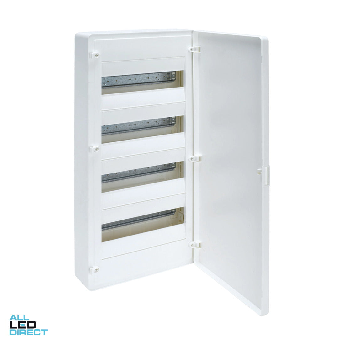 Hager 48 Pole Plastic Surface Mount Switchboard Plain Door ALL LED Direct