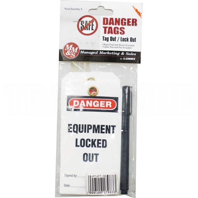 Wattmaster Equipment Locked Out By Tag With Pen Pack of 5