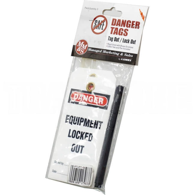 Wattmaster Equipment Locked Out By Tag With Pen Pack of 5