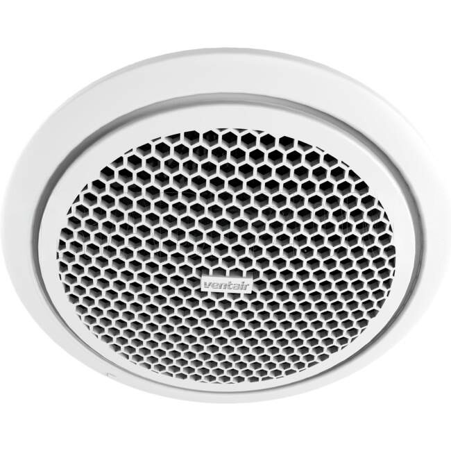 Ventair 200mm ULTRAFLO Flush Mounted Round Exhaust Fan White With Backdraft Damper Suitable For 240mm Hole