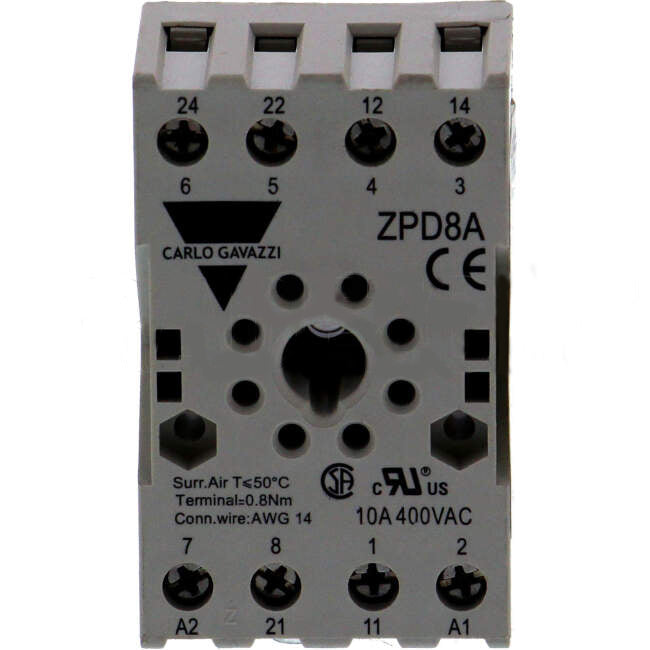 NHP Timer 8 Pin Plug In Base For Carlo Gavazzi Timers And Relays.