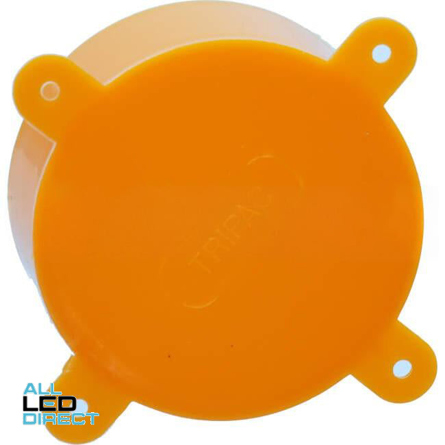 Tripac Disposable Round Conduit Junction Box Lid Orange Each
