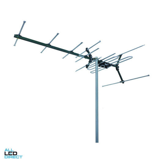Matchmaster Exterior Heavy Duty High Gain Digital Antenna With VHF Channels 6-12 ALL LED Direct
