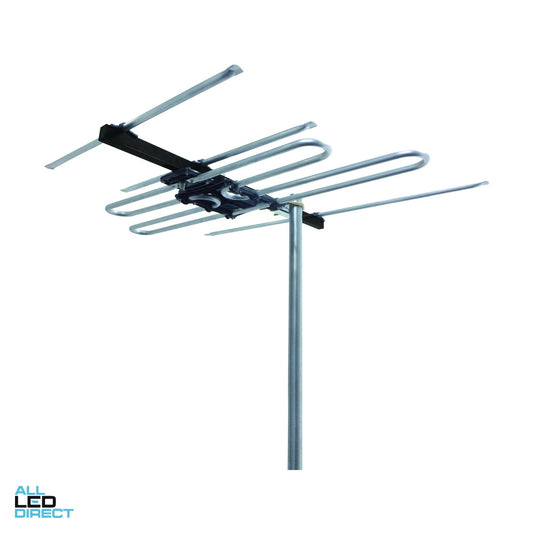 Matchmaster Exterior Heavy Duty High Gain Digital Antenna FM With VHF Channels 6-12 And 80dB 4G/5G Filter ALL LED Direct