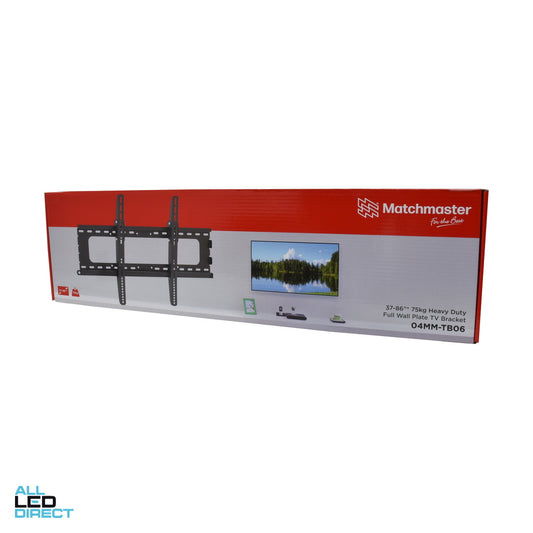 Matchmaster TV Flush and Tilt Mount Bracket 37-70' Full Wall Plate ALL LED Direct