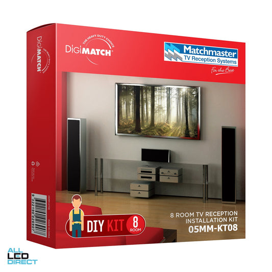 Matchmaster 8 Room TV Reception Installation Kit ALL LED Direct