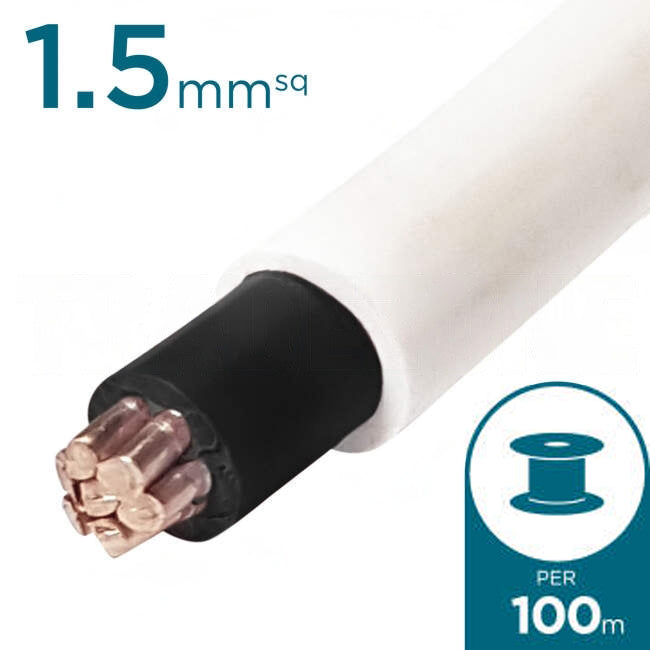 1.5mm SDI Cable With Black Core 100 Metre Drum