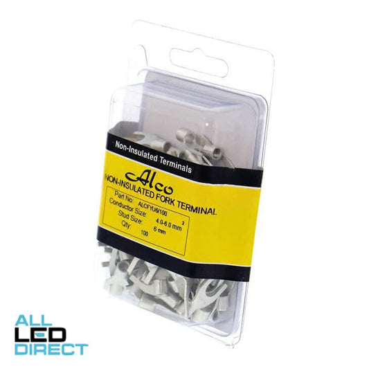 Wattmaster 6mm Fork Terminal Non Insulated Pack of 100