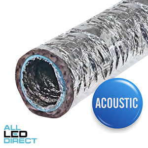 Ausmalt 300mm x 6 Metre R1.0 Acoustic Insulated Flexible Duct