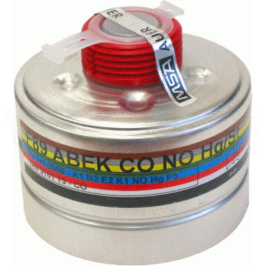 MSA 93 SERIES Threaded Respiratory Gas Filter Suitable For A1 B2 E2 K1 CO NO & P3 Protection Suits 3S/Ultra Elite APR Facemasks