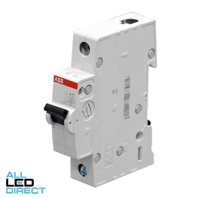 ABB 40 Amp Miniature Circuit Breaker MCB C Curve 1 Pole 6kA