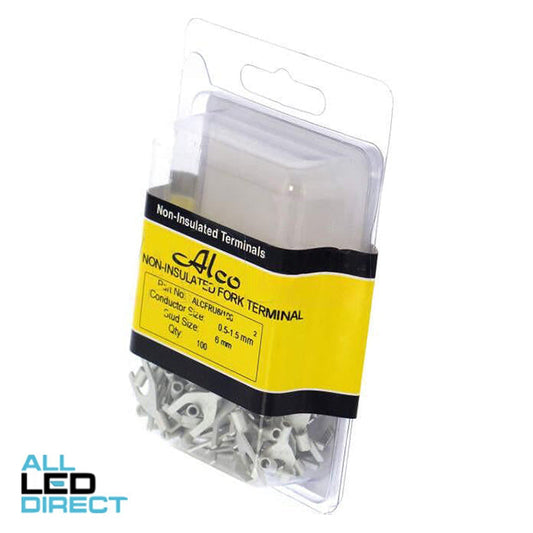 Wattmaster 6mm Fork Non Insulated Terminal Pack of 100