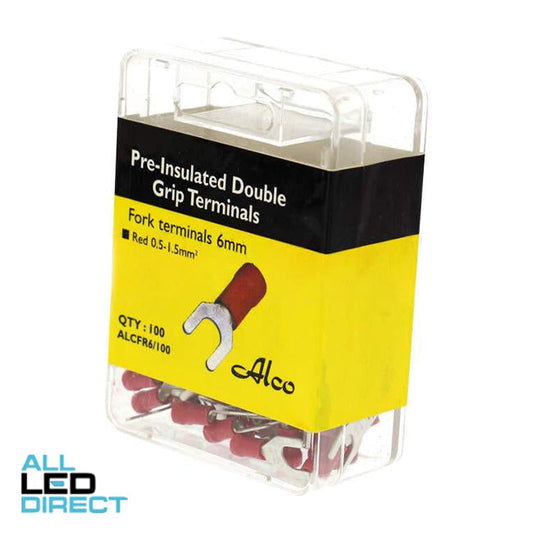 Wattmaster 4mm Fork Terminal Red Pack of 10