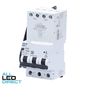 NHP 32 Amp DIN-T Longbody RCBO 3 Pole + N C Curve Type A 10kA 30mA