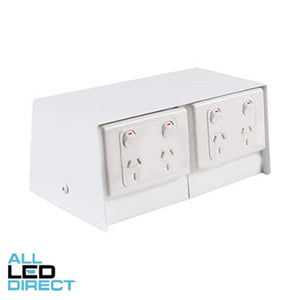 ECD GPO & Data Above Floor Box Natural Anodised
