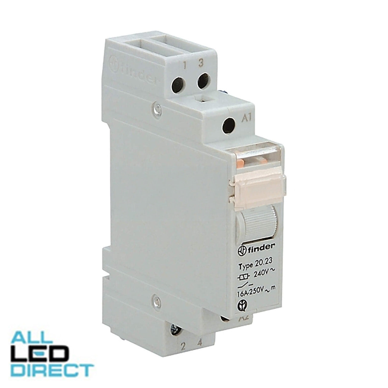 NHP FINDER 16 Amp 20 Series Modular Step Relay 24V DC Coil 2 Normally Open Contacts