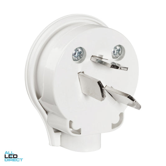 HPM 20 Amp Plug Tops 3 Pin Side Entry White ALL LED Direct
