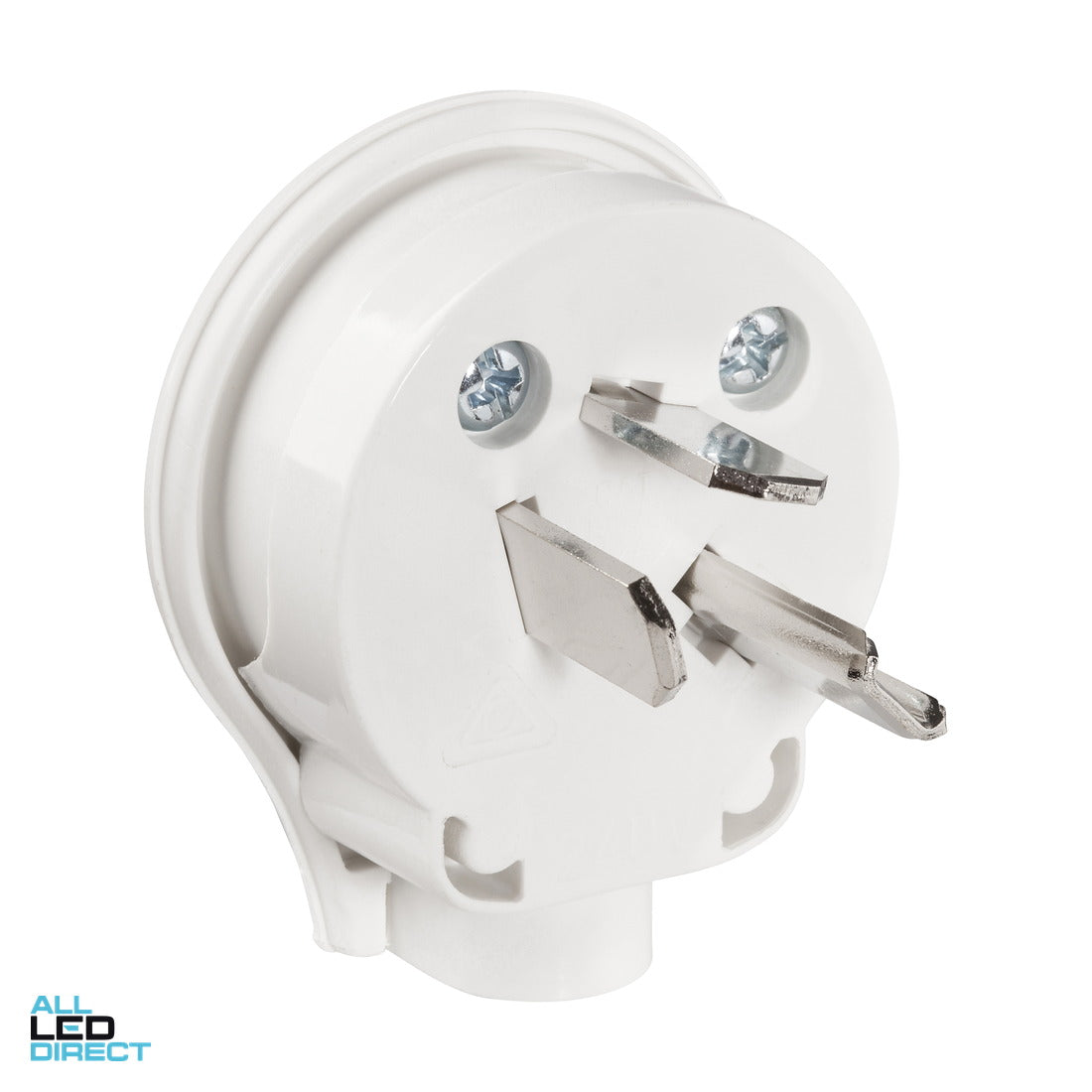 HPM 32 Amp Rewirable Plug With 'U' Shaped Earth White ALL LED Direct