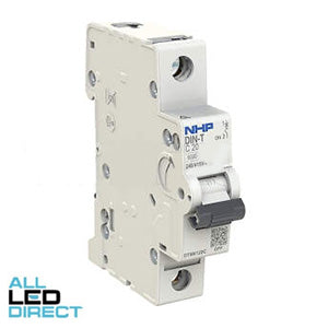 NHP 32 Amp DIN-T Miniature Circuit Breaker MCB C Curve 1 Pole 6kA