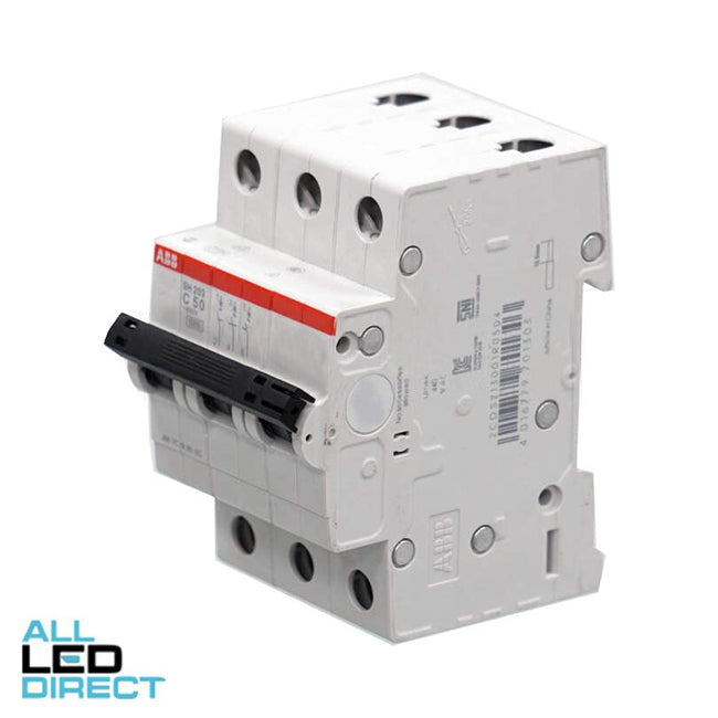ABB 50 Amp Miniature Circuit Breaker MCB C Curve 3 Pole 6kA