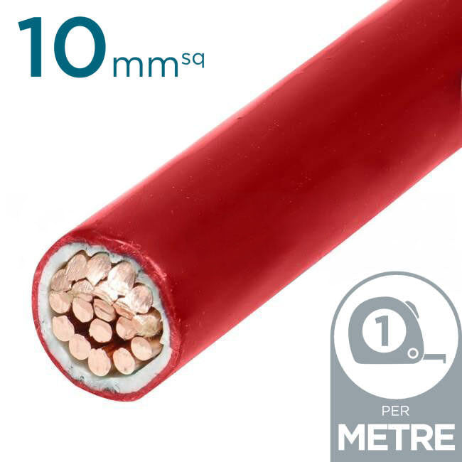 10mm Building Wire Cable Red Per Metre