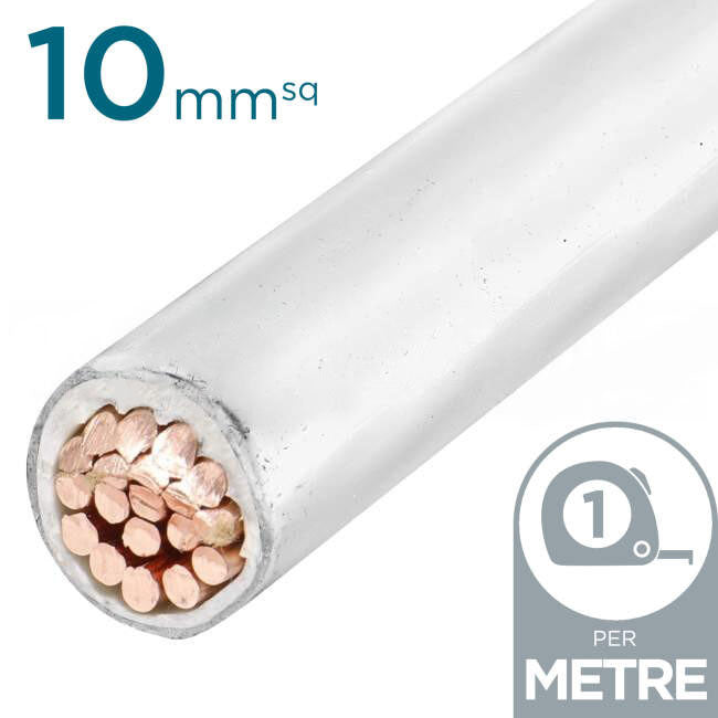 10mm Building Wire Cable White Per Metre