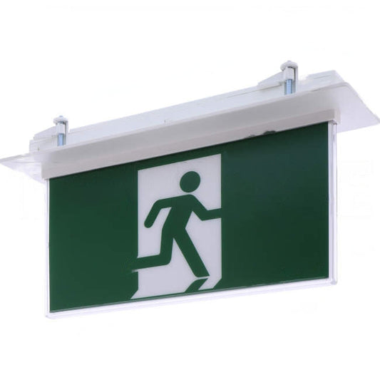 Ektor 2.5 Watt LED RAZOR CORE Slimblade Recessed Emergency Running Man Exit Sign