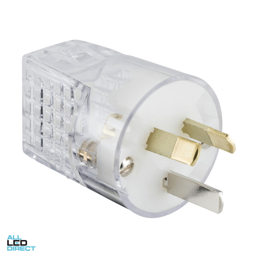 Clipsal 10 Amp 3 Pin 250 Volts Heavy Duty Quick Connect Plug With Insulated Active Neutral Pins Suitable For 1mm Cable Transparent ALL LED Direct