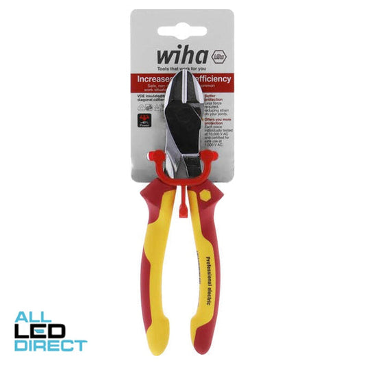 Wiha 200mm VDE Side Cutter Pliers 1000 Volt Rated
