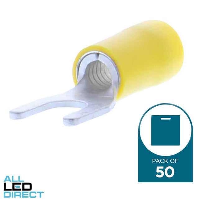 Wattmaster 4.0-6.0mm Fork Terminal Yellow Pack of 50