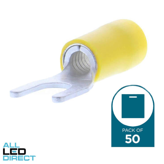 Wattmaster 4.0-6.0mm Fork Terminal Yellow Pack of 50