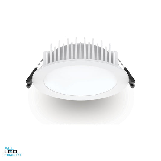 Atom 8 W 90 mm Flush Lens Low Profile LED Downlight with Dimmable Driver White 3000/4000/57000k ALL LED Direct
