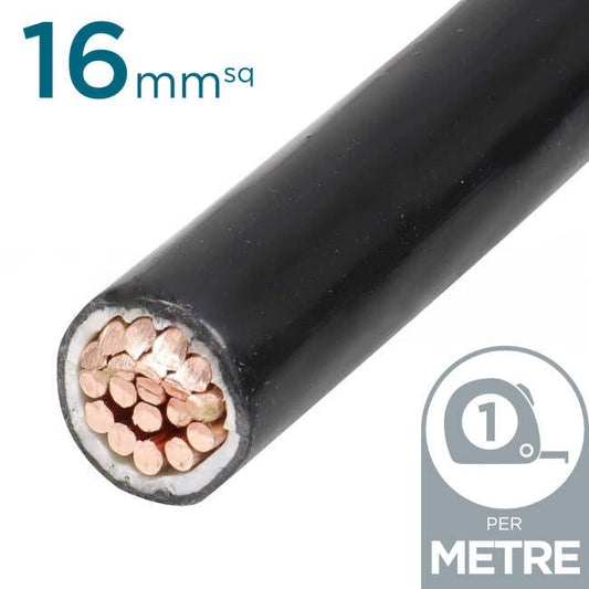 16mm Building Wire Cable Black Per Metre