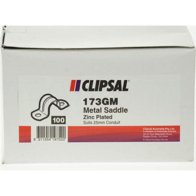 Clipsal 25mm Full Saddle Zinc Plated