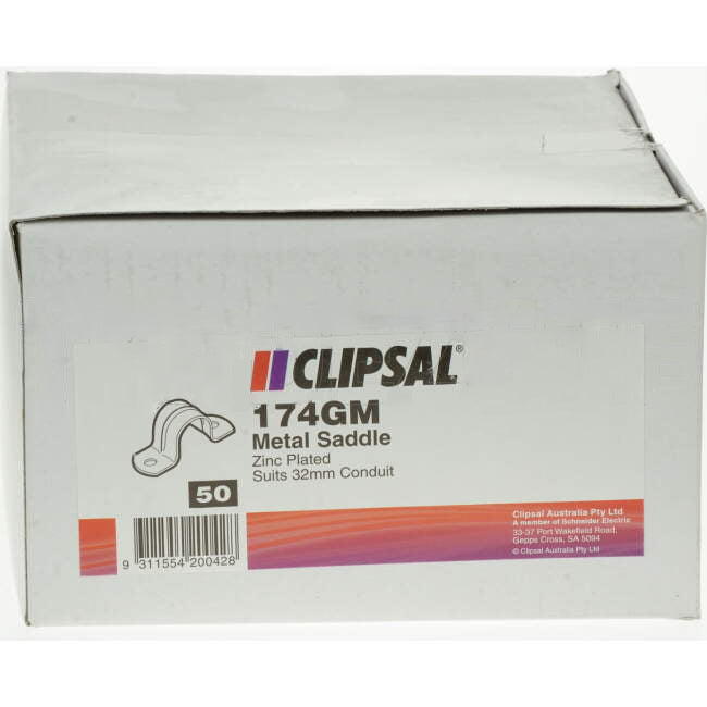 Clipsal 32mm Full Saddle Zinc Plated