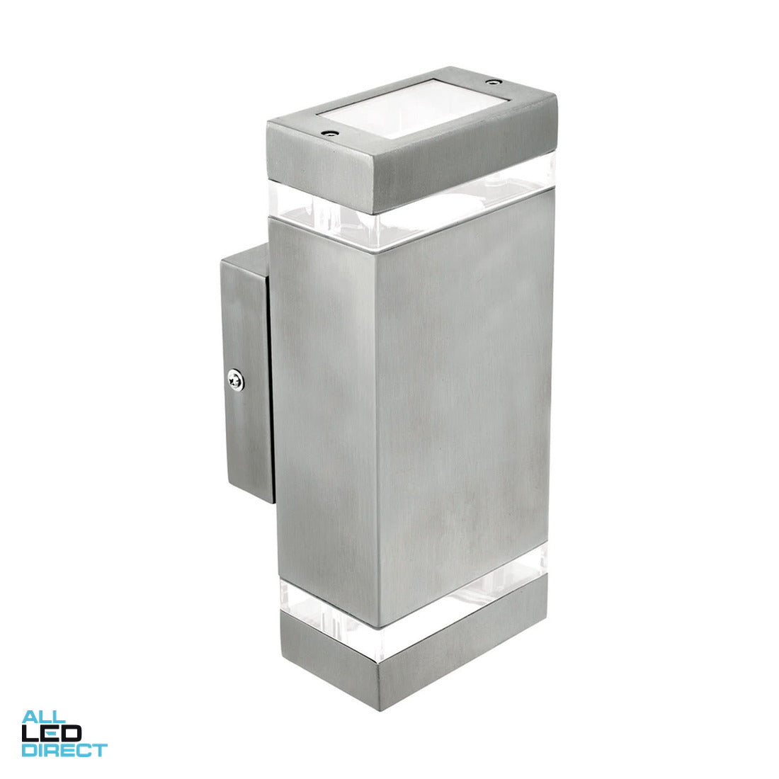 Brilliant ENTASIS Up Down Weatherproof IP44 Wall Light 304 Stainless Steel (Less Lamps) ALL LED Direct