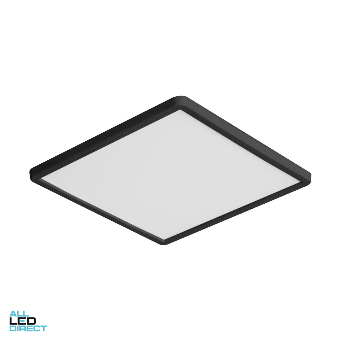 Energetic 17 W 294 mm ULTRATHIN V Square LED Dimmable Oyster Light Black 3000/4000/5000/5700/6500 K ALL LED Direct